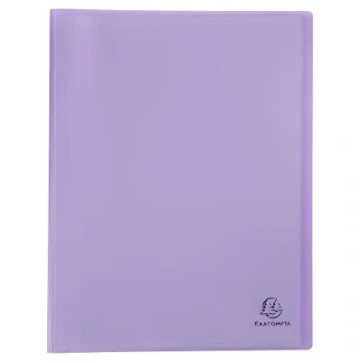 Image of Exacompta Ref. 88670E 1 Chromaline Pastel document protector 60 smooth crystal pockets 120 views for A4 size 24 x 32 cm translucent recycled polypro cover 5 random colours