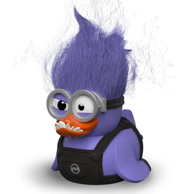 Image of TUBBZ First Edition Purple Minion Collectible Vinyl Rubber Duck Figure Official Minions Merchandise Animation Childrens TV, Movies &amp; Video Games