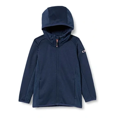 Image of CMP Kids Grid Tech Fixed Hood Fleece Jacket Blue 98