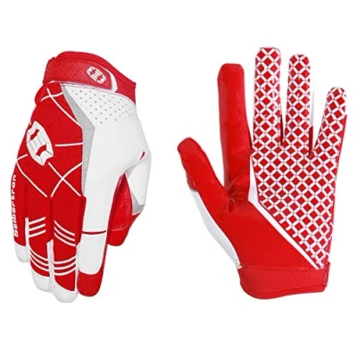 Image of Seibertron Pro 3.0 Elite Ultra Stick Sports Receiver Glove Football Gloves Youth and Adult (Red, L)