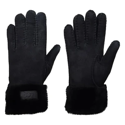 Image of UGG TURN CUFF Glove Gloves, Women&#039;s, Size: Small, Black