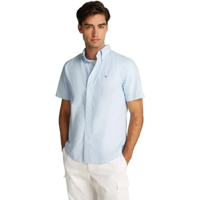 Image of Tommy Hilfiger FLEX Solid Shirt, Men&#039;s, Size: 3XL, Sweet blue