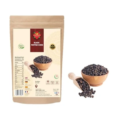 Image of Black Pepper Peppercorns 500G Whole Premium Quality 100% Natural Authentic No Additives Preservatives Non GMO