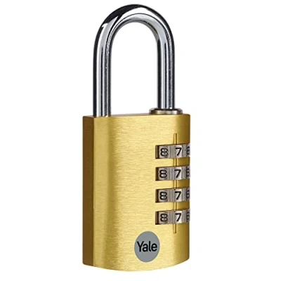 Image of Yale YE3CB/38/131/1/GO YE3C Combination Safety Padlock YE3CB/38/131/GO, Gold