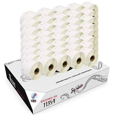 Image of Squuido 40 Rolls 11354 Labels Compatible with Dymo LabelWriter 4XL 450 400 330 320 310 Duo/Turbo/Twin Turbo Seiko SLP 430 420 410 200 100 57mm x 32mm 1000 per Roll