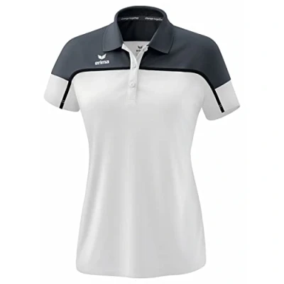 Image of Erima Women&#039;s „Change Polo Shirt, White/Slate Grey/Black, 38