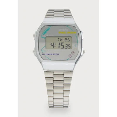 Image of Casio A168WEPC7A Pacman Unisex Digital watch silvercoloured, Size: One Size, Silver coloured