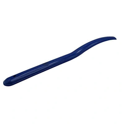 Image of Long Handled Horse Sweat Scraper Blue (Plastic Grooming Tool Red Black)