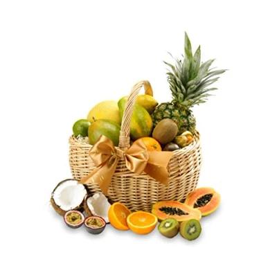 Image of Premium Fruit Basket Exotic Fresh Gift Hamper with Mango, Passionfruit, Pineapple, Kiwi, Melon Luxury Hampers for Picnics and Celebrations, from Regency