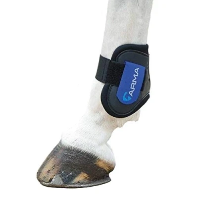 Image of Shires Arma Fetlock Boots Black/Royal Blue: Pony/Cob
