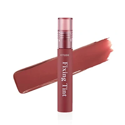 Image of ETUDE Fixing Tint #05 Midnight Mauve (23AD) Long Lasting High Pigmented Liquid Lipstick Waterproof Lightweight Matte Finish Lip Stain Full Coverage