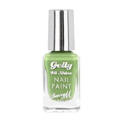 Image of Barry M Gelly Hi Shine Nail Paint, Shade Pear Green Glossy Polish