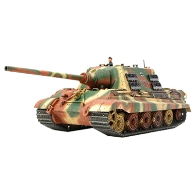 Image of TAMIYA 300032569 Jagdtiger tanks Hobby Model Airplane Kits, Yellow, Mittel
