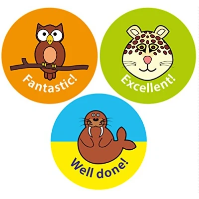 Image of The Sticker Factory 28 mm Animal Praise Stickers (Pack of 54),1529