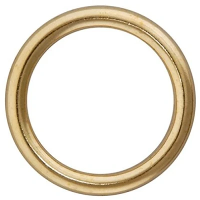 Image of Metal Curtain Drapery Pole Rod Rings Outer Dim 38mm (1.1/2&quot;) Brass Plated Pack of 24