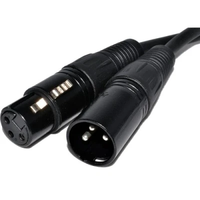 Image of PULSE XLR Microphone Male to Female Audio Cable Black 0.3m 30cm [0.3 metres]
