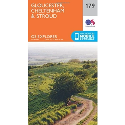 Image of Explorer 179 Gloucester, Cheltenham &amp; Stroud Map With Digital Version