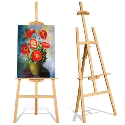 Image of Wooden 150cm Studio Art Easel Tripod Table Sketch Canvas Drawing Photo Picture Scenery Painting Craft Sign Display Wedding Sketching Artwork Board Folding Foldable Portable Stand