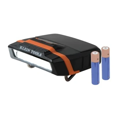Image of KLEIN TOOLS Cap Visor Clip Light, LED on Pivoting Head, 2 x AAA Batteries Included 56402, Beige