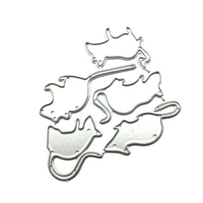 Image of Cutting Dies museourstyty Rat Group Metal for Card Making Embossing Stencil Template Scrapbooking DIY Album Paper Decor Crafts