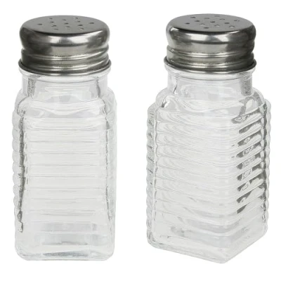 Image of Salt and Pepper Sets Spice Dispenser Spices Shaker Refillable Seasoning Pots Transparent Glass Condiment Shakers Set Clear Reusable Traditional Containers for Home Restaurant Kitchen Dining (2 Pk)