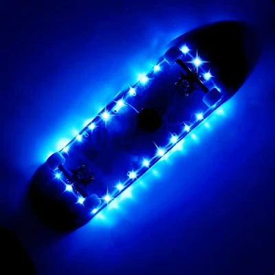 Image of LED Skateboard Light, Remote Control Longboard Shortboard Light,16 Color Change by Yourself, Waterproof, Shockproof, Super Bright to Display at Night. Good Gift for Kids