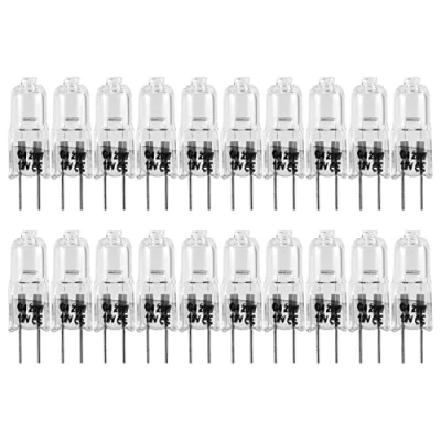 Image of Qusedwey 20 Pcs G4 Halogen Bulbs,20W 12V Light Bulbs 2 Pin Clear Lamp Bulb,for Cooker Lighting,Signal Lights,Track