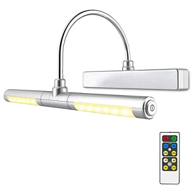 Image of HONWELL Picture Light Remote Control AA Battery Operated Wall Lights with 180 Degree Swing Arm and Brightness Dimmer Indoor Using [Energy Class A+++]
