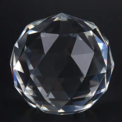 Image of Clear Cut Crystal Glass Ball 60/80mm Prisms for Home Hotel Photography Decoration(80mm)