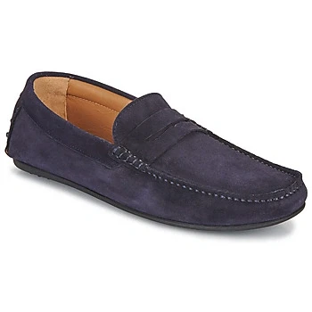 Image of Selected SLHSERGIO SUEDE PENNY DRIVING men&#039;s Loafers / Casual Shoes in Marine