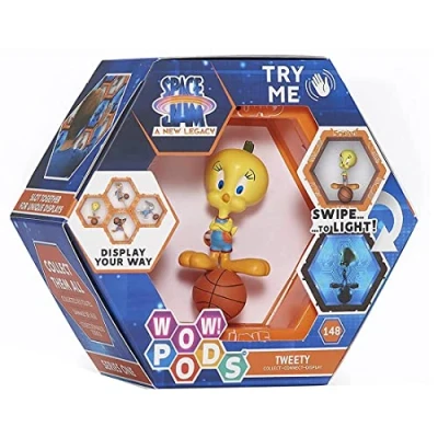 Image of WOW! PODS Space Jam: A New Legacy Tweety Pie Light Up Bobble Head Figure Official Warner Bros Collectables, Toys and Gifts for Boys Girls, Aged 5+