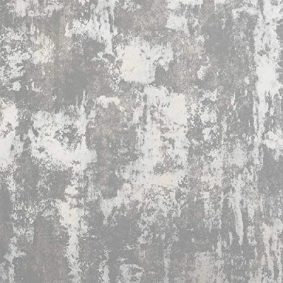 Image of Stone Textures Distressed Concrete Wallpaper Charcoal Industrial Metallic Textured Vinyl