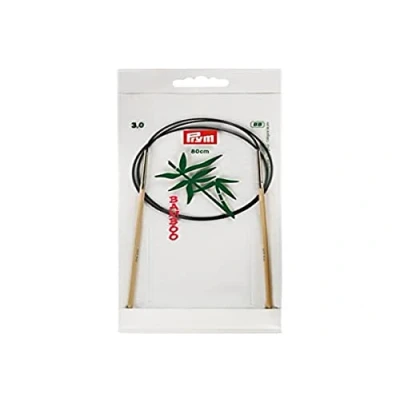 Image of Prym 80 cm x 3 mm Circular Knitting Pins, Bamboo