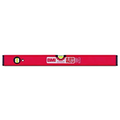 Image of BMI Superstar 696040P Aluminium Profile Spirit Level 40 cm Long Powder Coated Surface Edgeless Horizontal High Measuring Accuracy 0.5 mm/m with Rubber End Caps
