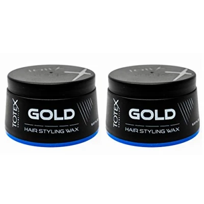 Image of Totex Hair Styling Gold Wax Strong Hold Perfect Scent Texture Shine Finish Defining Long Lasting 150 ml (Pack Of 2)