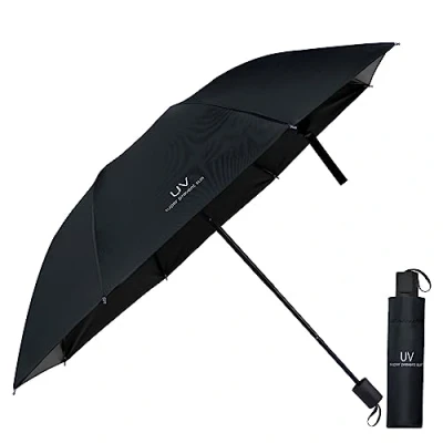 Image of Vicloon Windproof Travel Umbrella, UV Blocked Compact, Light, Strong and Portable Wind Resistant, Folding Backpack Umbrella for Rain Men Women