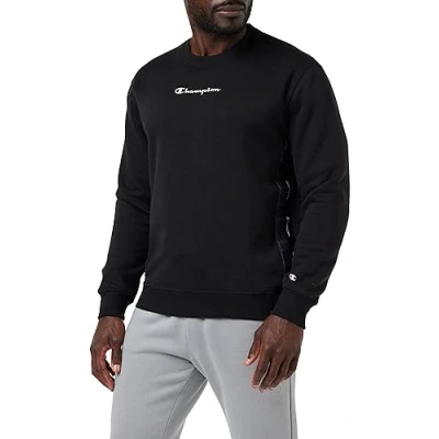 Image of Champion Men&#039;s Legacy American Tape Powerblend Fleece Crewneck Sweatshirt, Nero, S UK