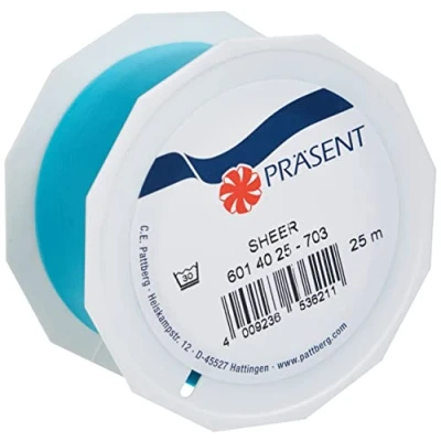 Image of C.E. Pattberg Sheer Organza Ribbon Turquoise, 27 Yards Gift Wrap Ribbon, 1.6 inches Width, Accessories for Decoration &amp; Handicrafts, Presents, Every Occasion
