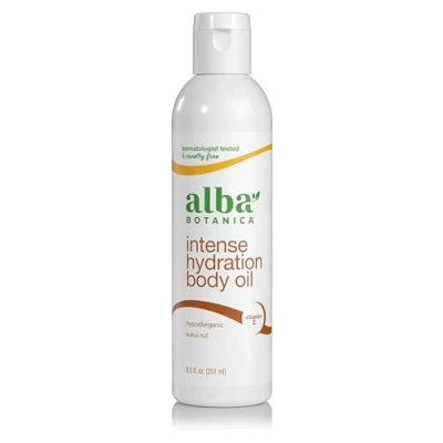 Image of Alba Botanica Kukui Nut Organic Body Oil 250ml Enriched with Deeply Moisturises &amp; Nourishes Skin Lightweight Absorbs Quickly