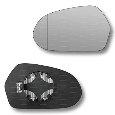Image of Less4spares Replacement Wing Mirror Glass Left Compatible with Audi A6 2011 2018 CLIP ON Passnager Near Side N/S Heated Blind Spot