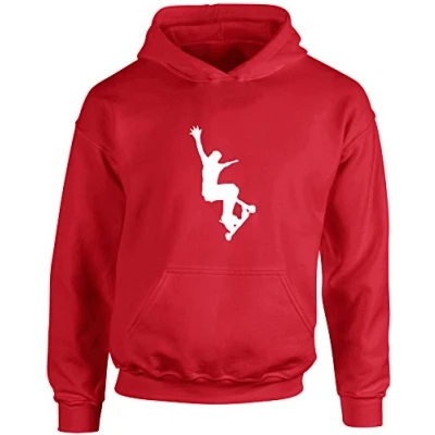 Image of Scooter, Kid&#039;s Printed Hoodie Fire Red/White 9 11 Years