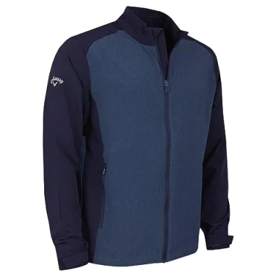 Image of Callaway Golf Mens Full Zip Windproof Jacket Peacoat Heather M