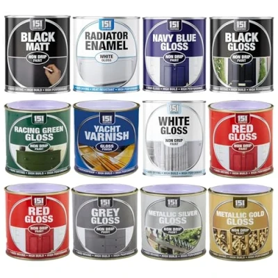 Image of SuperGift.com 300ml White Gloss Non Drip Paint Hard Drying Interior &amp; Exterior Finish Tin