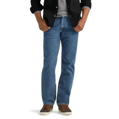 Image of Wrangler Authentics Men&#039;s Regular Fit Comfort Flex Waist Jean, Light Stonewash, 52W x 30L