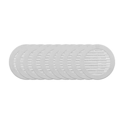 Image of Vent Systems ø100 mm / 4&#039;&#039; Inch White Soffit Cover Pack of 10 Round Air Louver Grille Built in Insect Screen HVAC Vents for Bathroom, Home Office, Kitchen