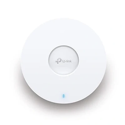 Image of TP Link AXE11000 Ceiling Mount Quad Band Wi Fi 6E Access Point, 10GE Wired Performance, PoE++ Support (802.3bt), Connectivity up to 2000 Clients, WPA3, Ideal for High Density Environments(EAP690E HD)