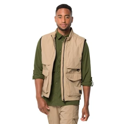 Image of Jack Wolfskin Men&#039;s Lightsome Hiking Vest M, Sand Storm, S