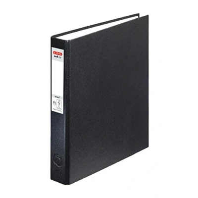 Image of Herlitz max. File Protect A5 Ring Binder 1 x 2 Mechanism 25 mm Filling Height Blue Black