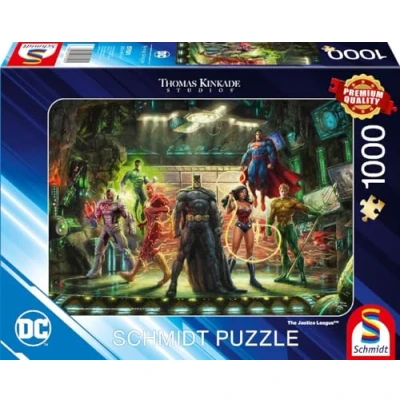 Image of Schmidt Thomas Kinkade: The Justice League 1,000 Piece Jigsaw Puzzle Ages 12+ , Coral 1770