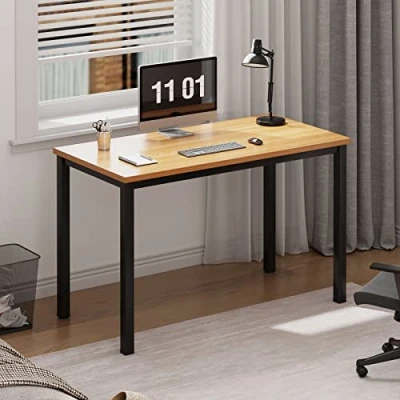 Image of SogesHome Computer Desk 80 x 40 cm Small Table Office Workstation for Home Office,Dinner Conference table,Easy to assembly,Teak&amp;Black,AC3BB 8040 SH